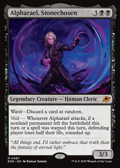 Alpharael, Stonechosen